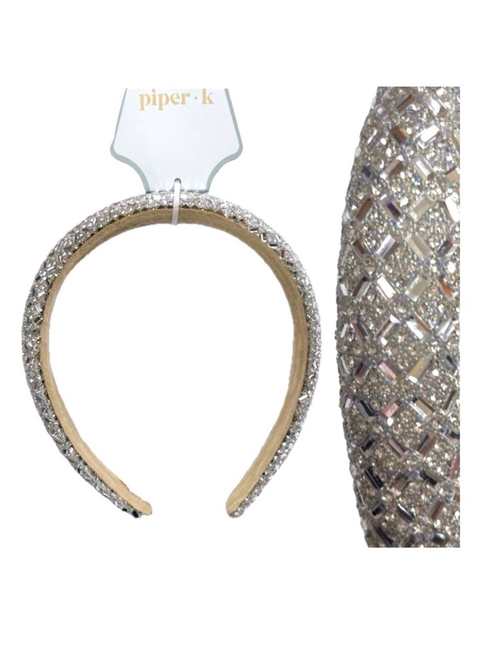 NWT ⚜️💎⚜️ Piper K Shiny Silver Headband